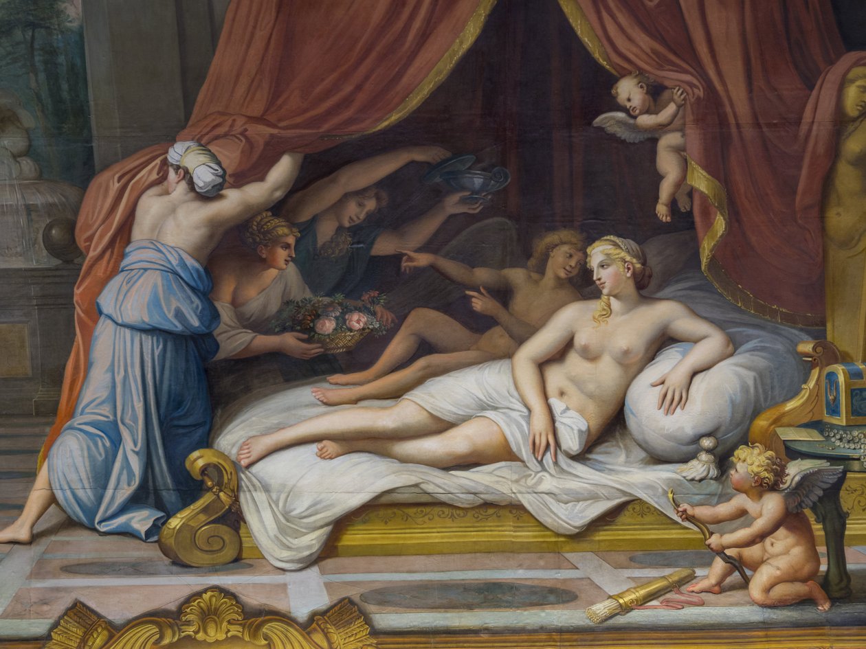 Allegorie du Feu reprezentujący Jowisza i Semele autorstwa Francois Perrier