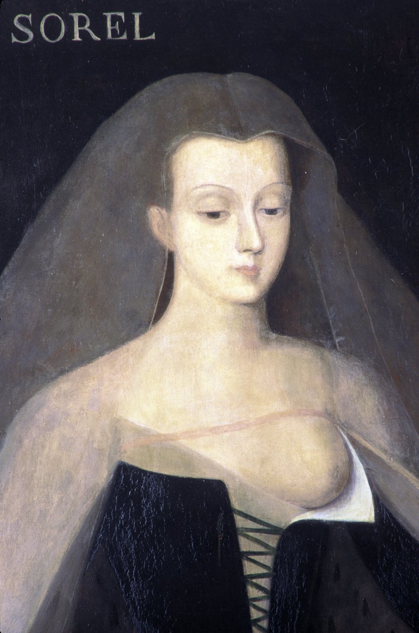 Portret Agnes Sorel (malarstwo) autorstwa Francois (after) Clouet