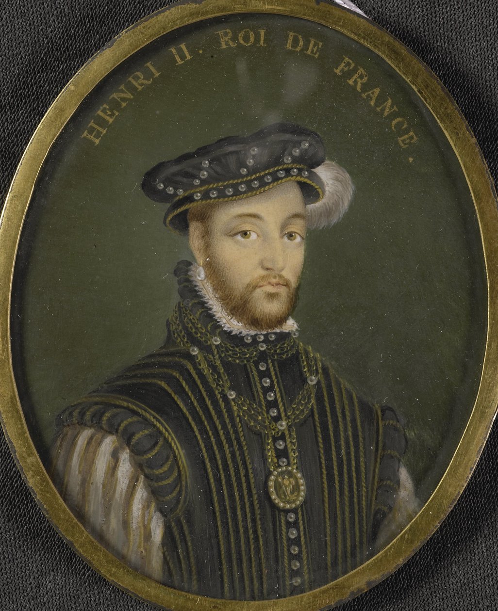 Portret króla Francji Henryka II (1519-59) autorstwa Francois (after) Clouet