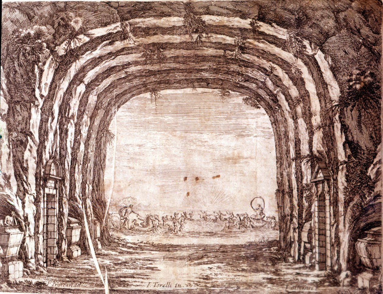 „Ślub Peleusa i Tetydy”, scenografia Giacomo Torelli autorstwa Francois (after) Francart