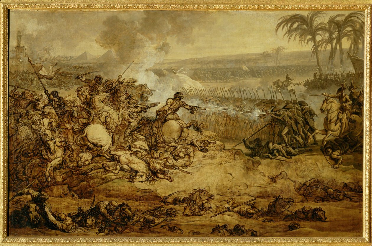 Bitwa o piramidy ... autorstwa François André Vincent