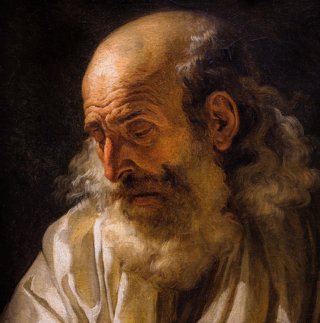 Czytający starzec, około 1772-1773 (olej na płótnie) autorstwa François André Vincent