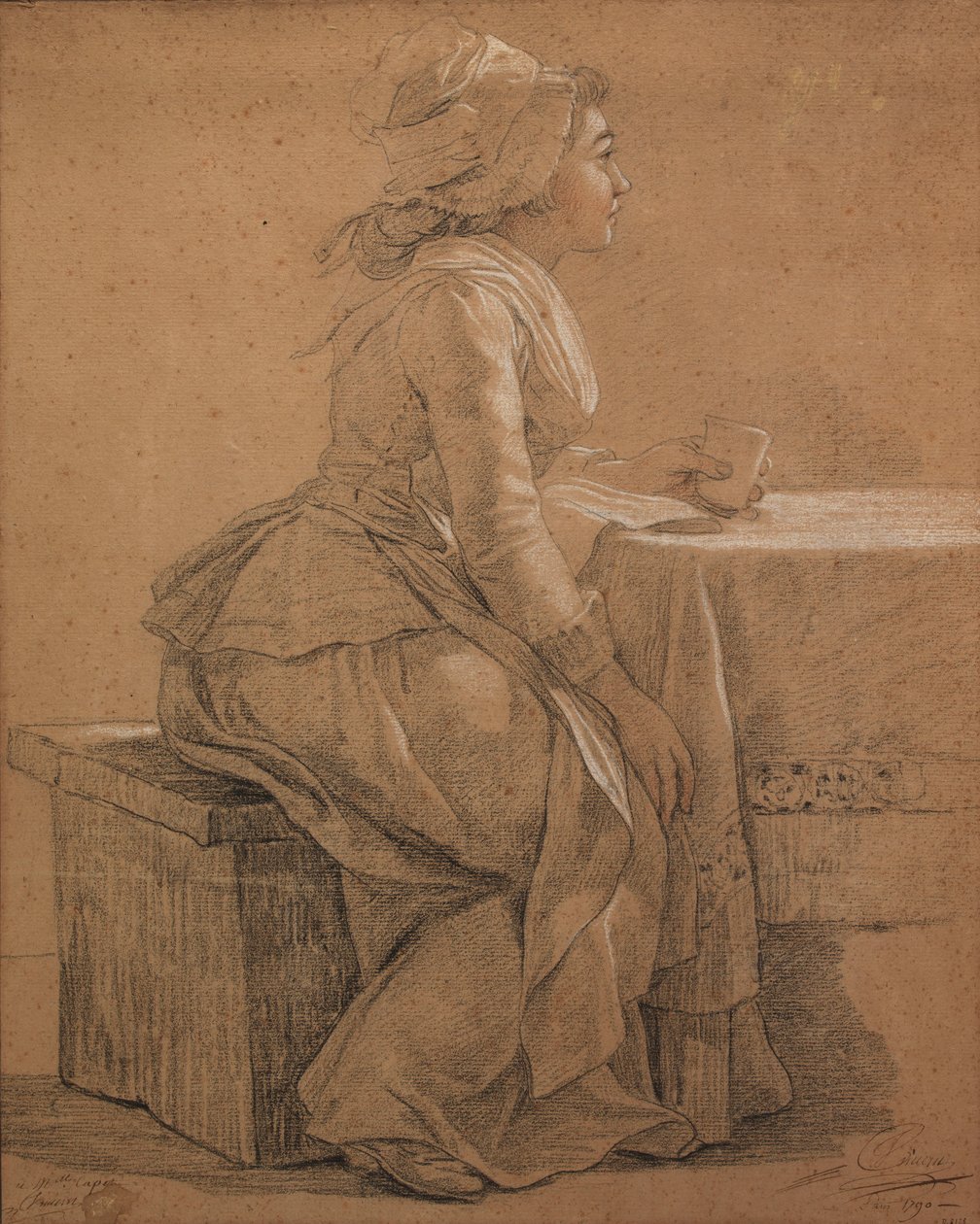 Portret Mademoiselle Marie Gabrielle Capet, malarki autorstwa François André Vincent