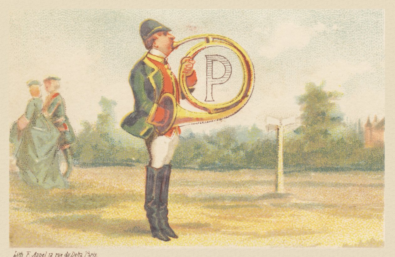 P (litera pokazana przez gracza grającego na rogu) autorstwa Francois Antoine Appel