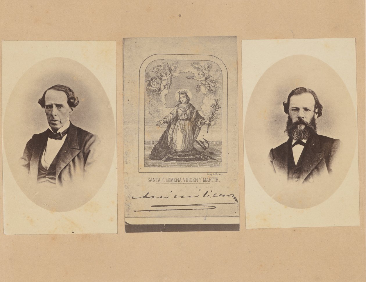 [Baron von Magnus, autograf cesarza Maksymiliana z Meksyku, dr Boscha], 1867. autorstwa Francois Aubert