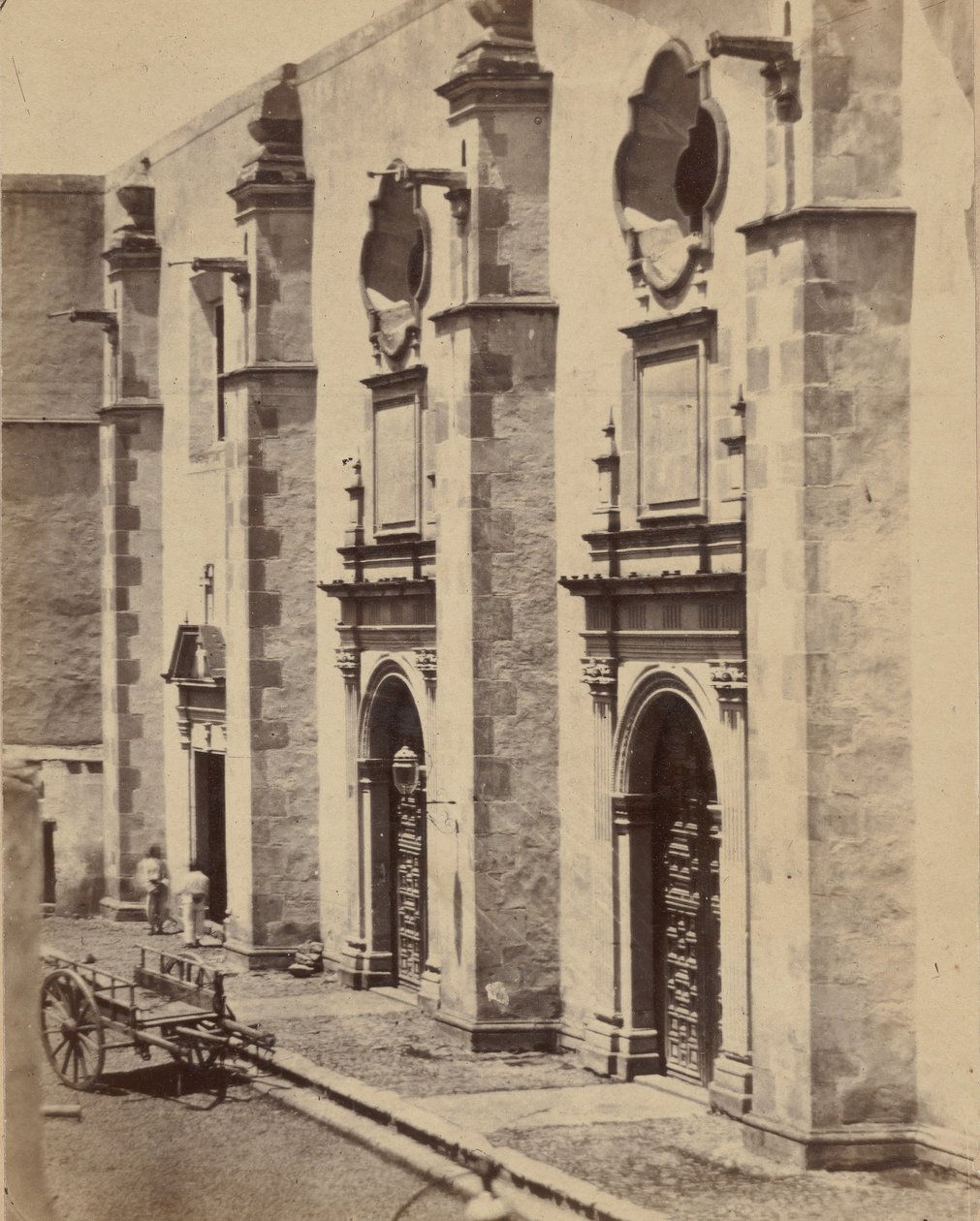 [Miejsce uwięzienia cesarza Maksymiliana Meksykańskiego i żołnierzy], 1867. autorstwa Francois Aubert