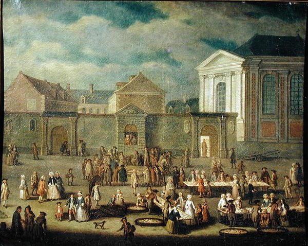 Targ Rybny w Cambrai, 1778 autorstwa Francois Aubert