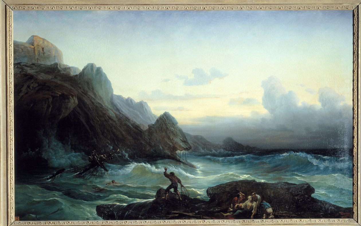 Po burzy. Obraz Francois Pierre Barry (1813-1905) autorstwa Francois Barry