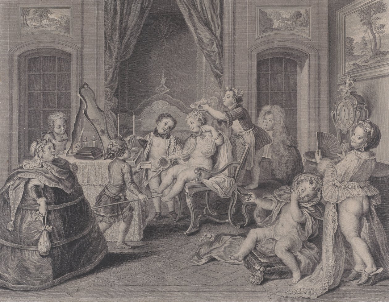 Gry dla dzieci Gry dla dzieci, 1731. autorstwa Francois Bernard Lepicie