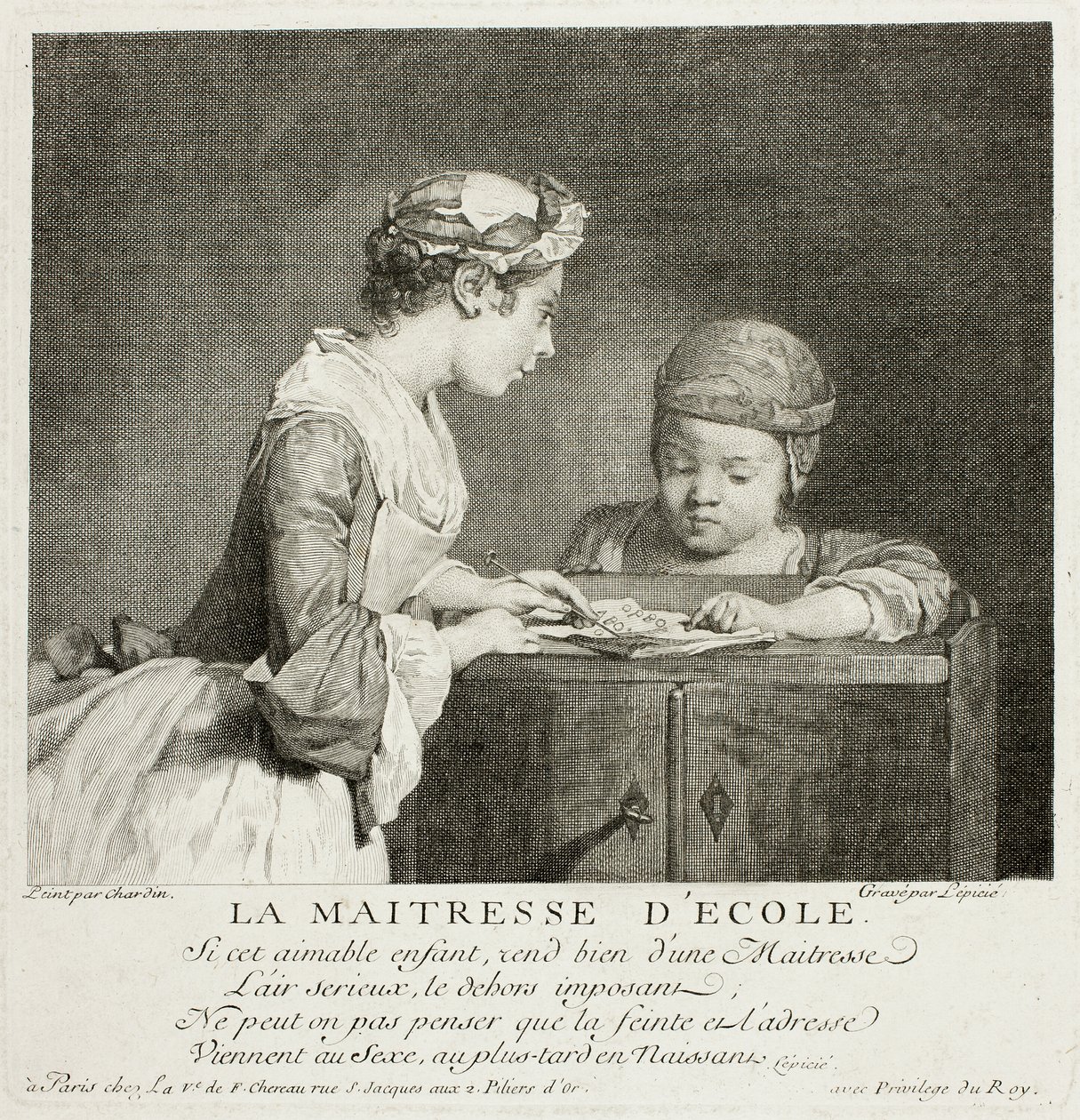 Nauczycielka autorstwa Francois Bernard Lepicie
