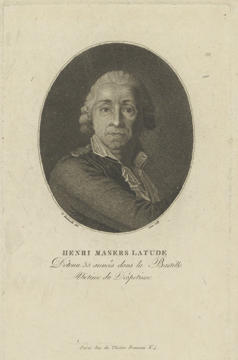 Portret Henri Masers de Latude 1725-1805, c. 1793. autorstwa Francois Bonneville