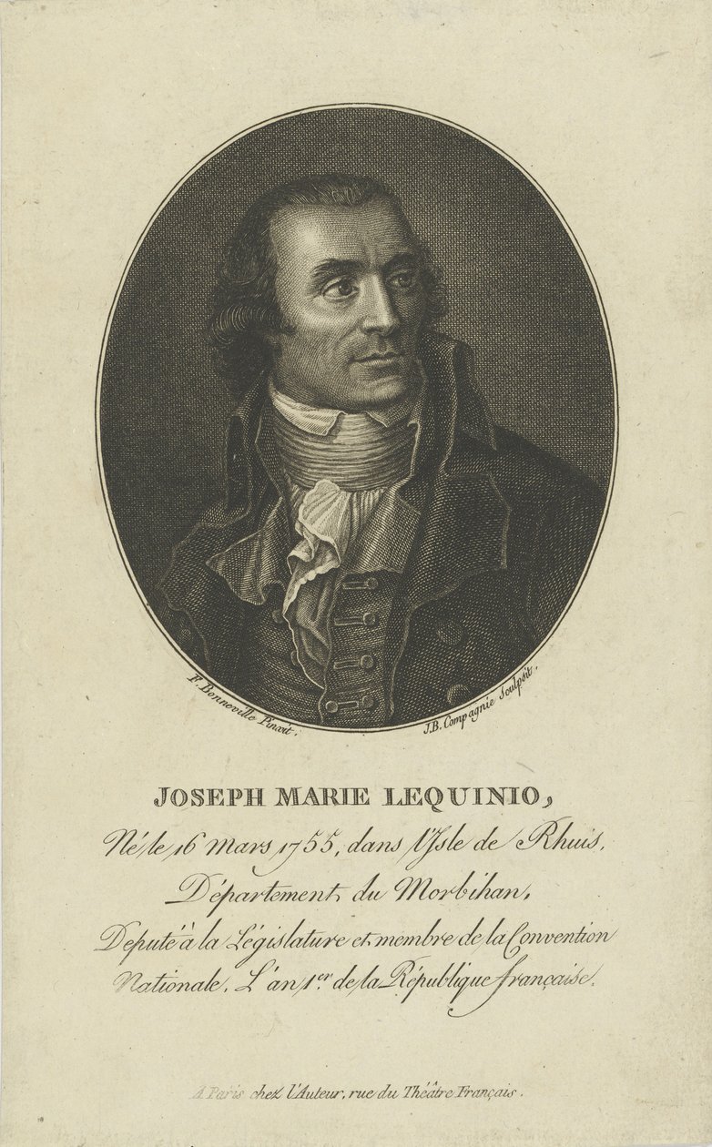 Portret Marii Joseph Lequinio 1755-1814 , 1795-1799. autorstwa Francois Bonneville