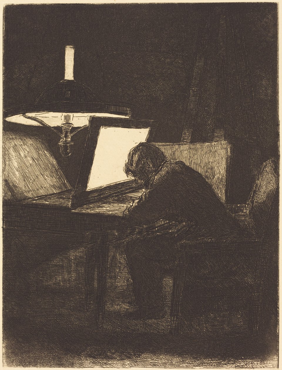 Grafik (Rytownik) autorstwa François Bonvin