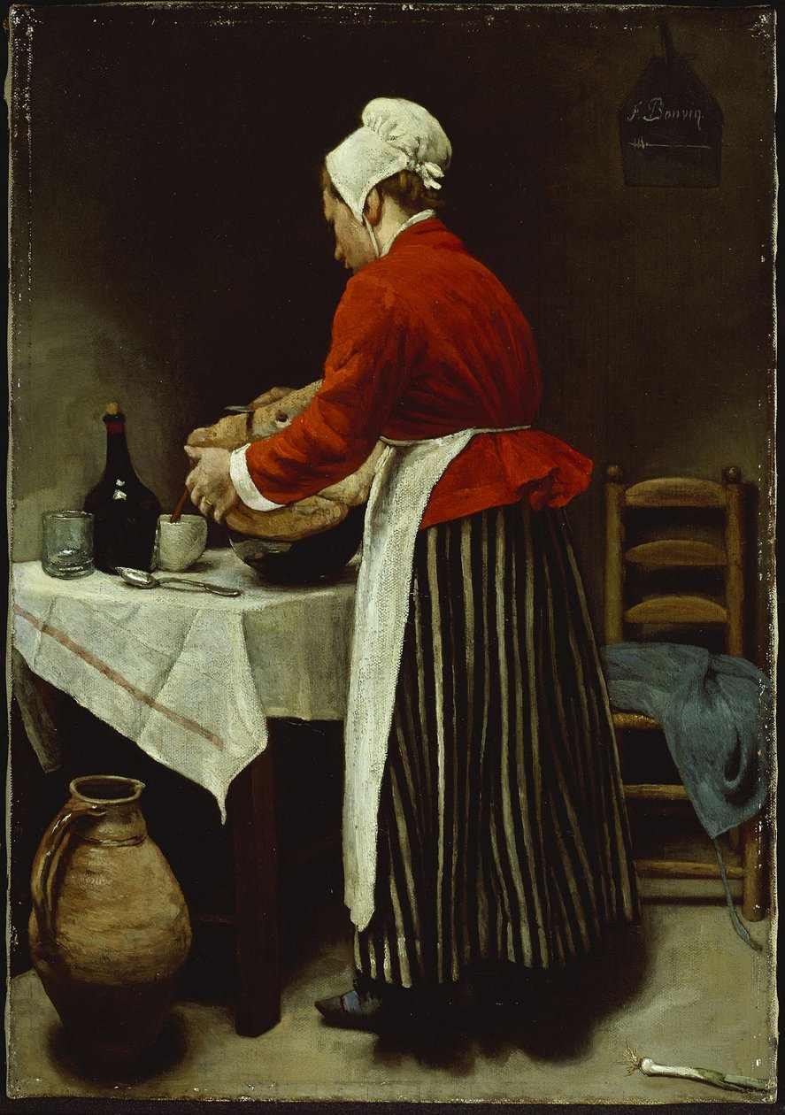 Pokojówka, ok. 1875 (olej na płótnie) autorstwa François Bonvin