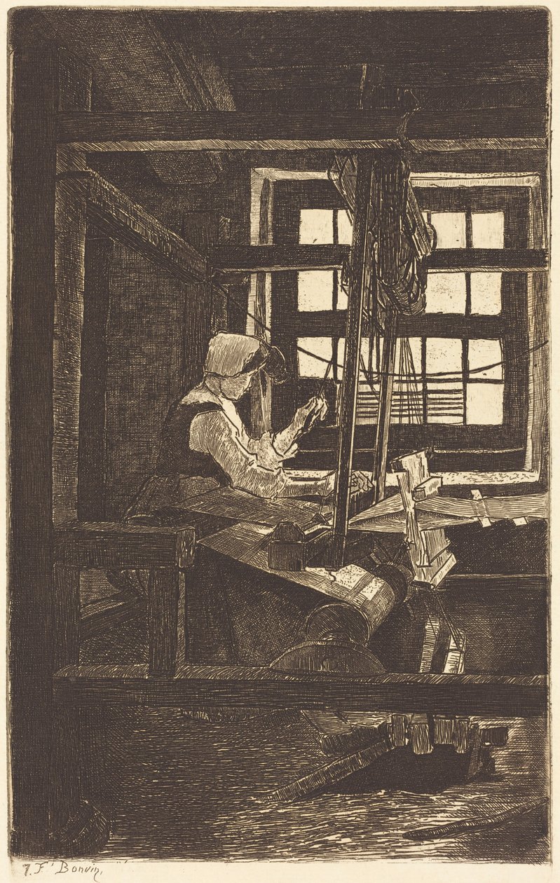 Tkaczka autorstwa François Bonvin