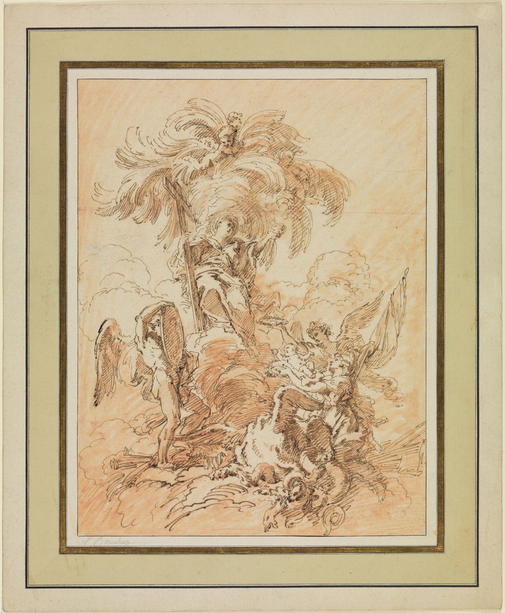 Alegoria narodzin francuskiego księcia autorstwa François Boucher