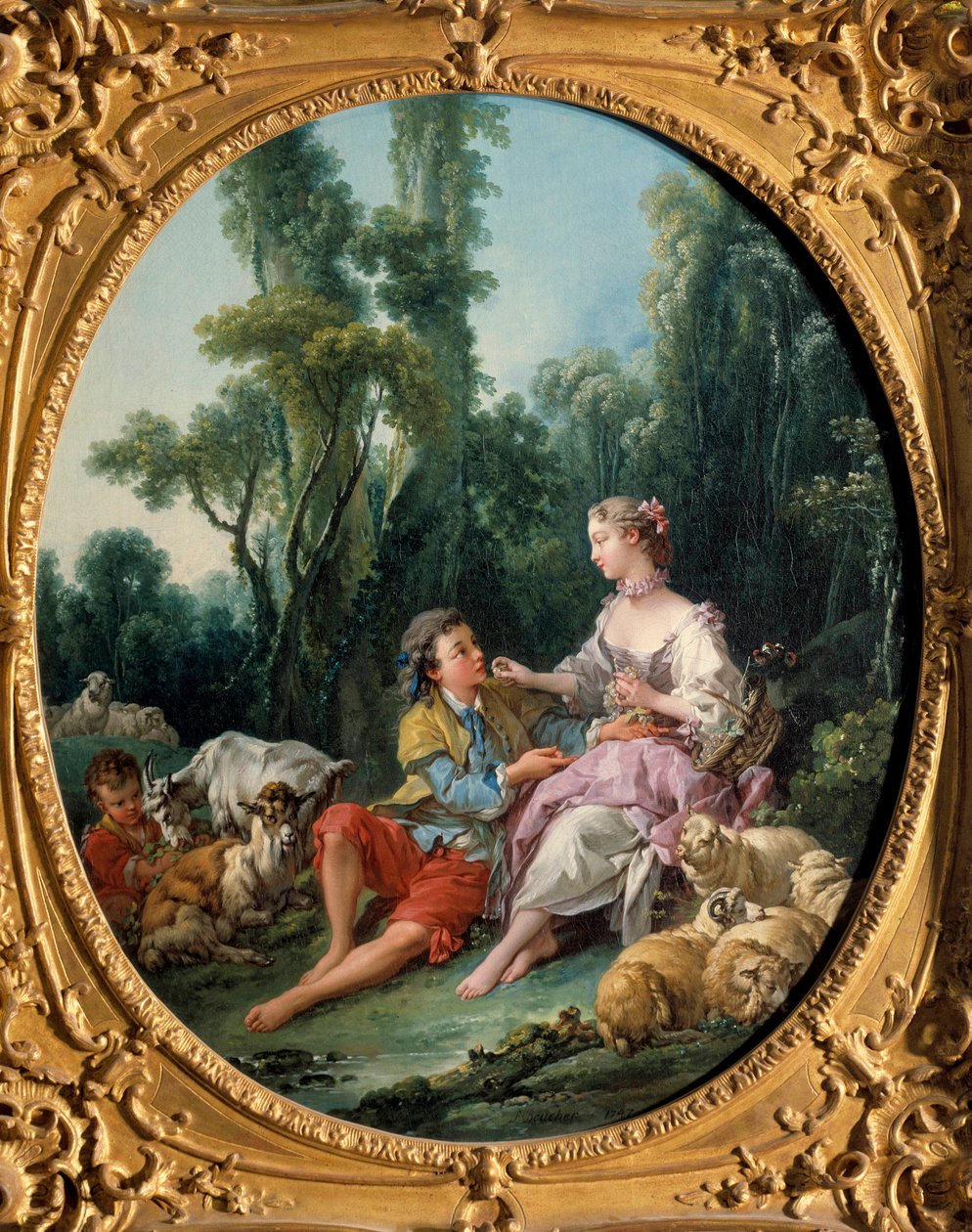 Czy myślą o winogronach? 1746 (olej na płótnie) autorstwa François Boucher