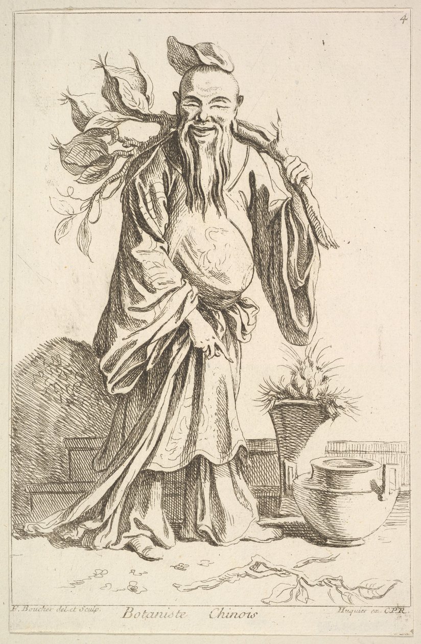 chiński botanik autorstwa François Boucher