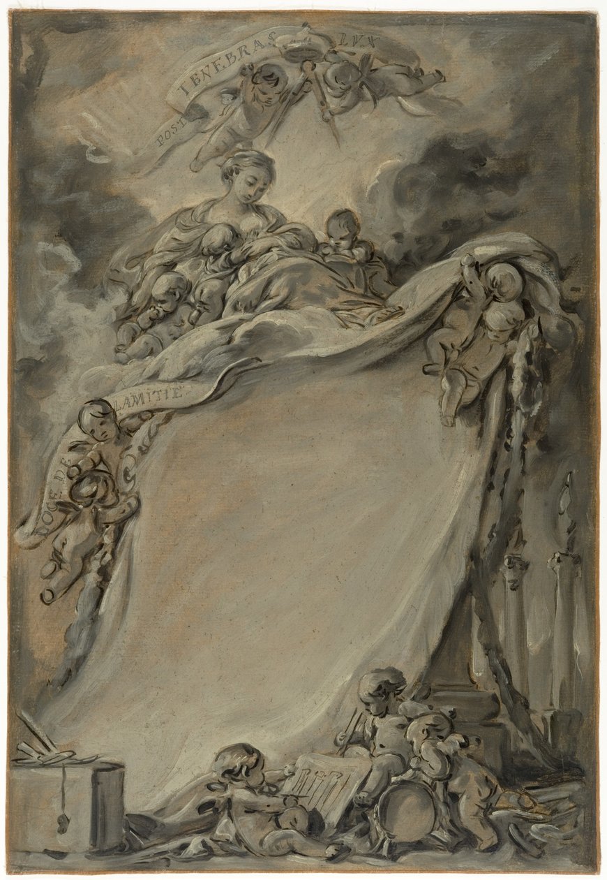 Dyplom masonów z Bordeaux autorstwa François Boucher