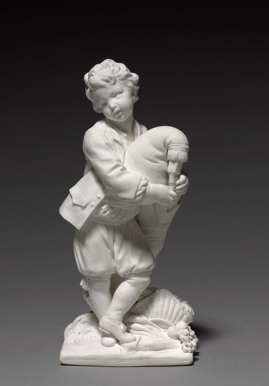 Figura dudziarza, wyprodukowana przez Vincennes Factory, model Pierre Blondeau, 1748-1752 autorstwa François Boucher