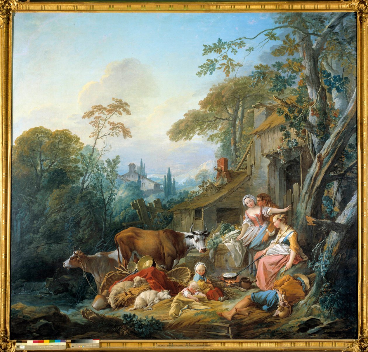 Szczęście na wsi Obraz Francois Bouchera (1703-1770) 1735 Monachium. Bayerische autorstwa François Boucher
