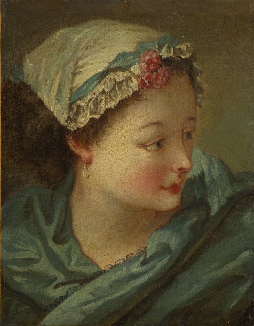 Głowa młodej kobiety, początek lat 30. XVII wieku (olej na płótnie) autorstwa François Boucher