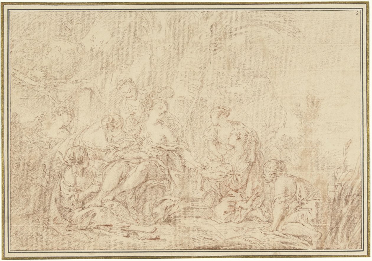 Odnalezienie Mojżesza autorstwa François Boucher