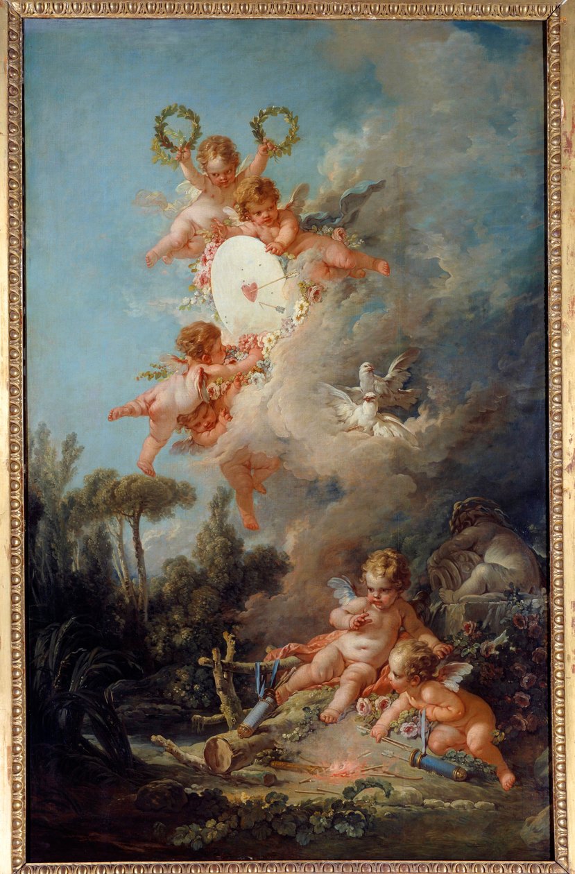 Cel miłości Obraz Francois Bouchera (1703-1770) 1758 Nd. 2,58x1,67m Paryż, autorstwa François Boucher