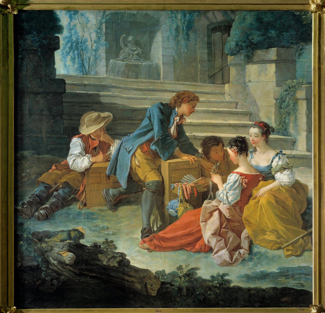 Mały handlarz Obraz Francois Bouchera (1703-1770). 1735-1740 Kolekcja prywatna autorstwa François Boucher
