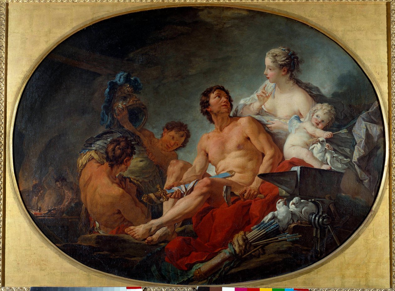 Kuźnie Malarstwa Wulkan autorstwa Francois Bouchera (1703-1770) 1747 Nd. 0,94x1,27m autorstwa François Boucher