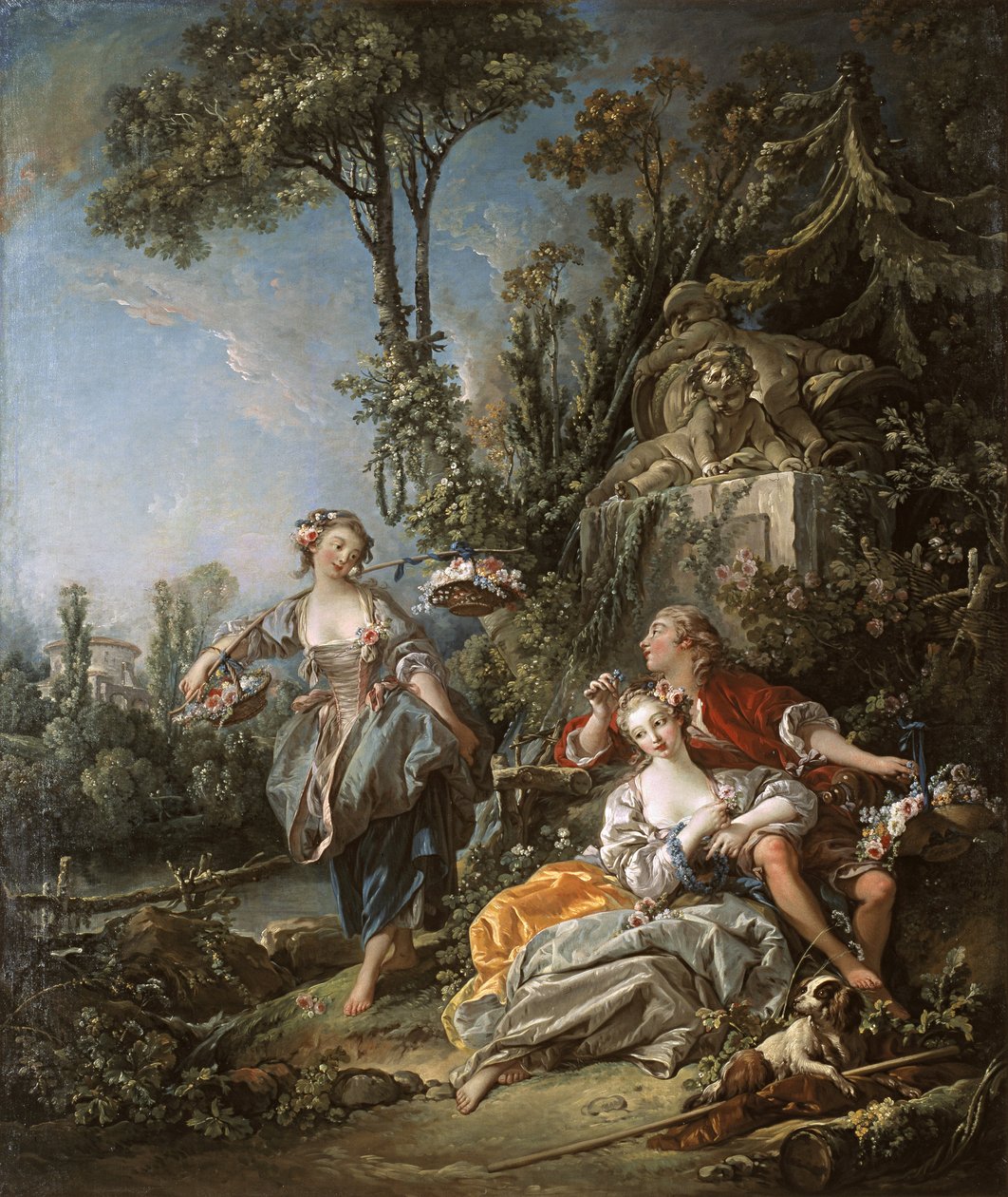Kochankowie w parku autorstwa François Boucher