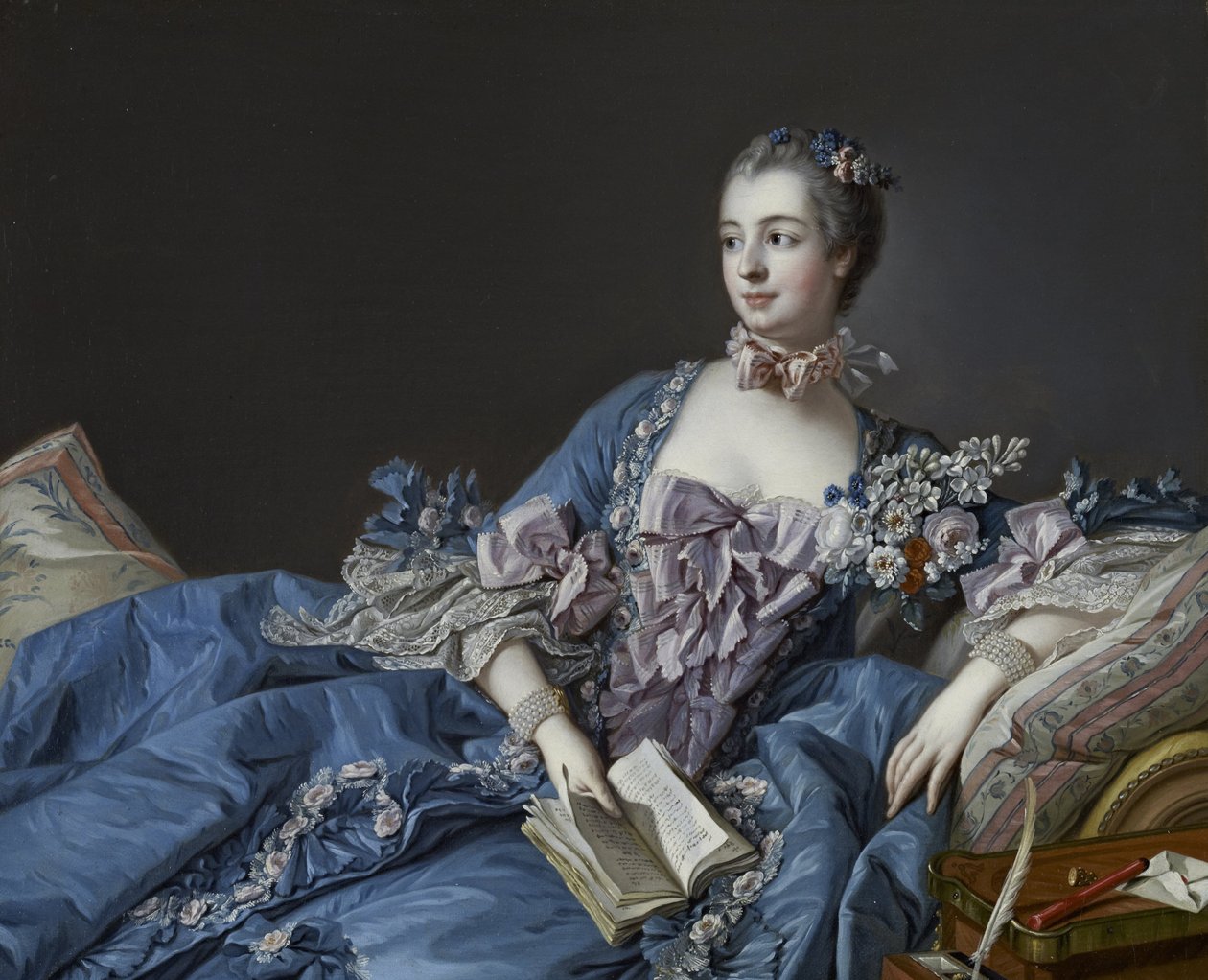 Madame de Pompadour (Jeanne-Antoinette Poisson; 1721–1764) autorstwa François Boucher