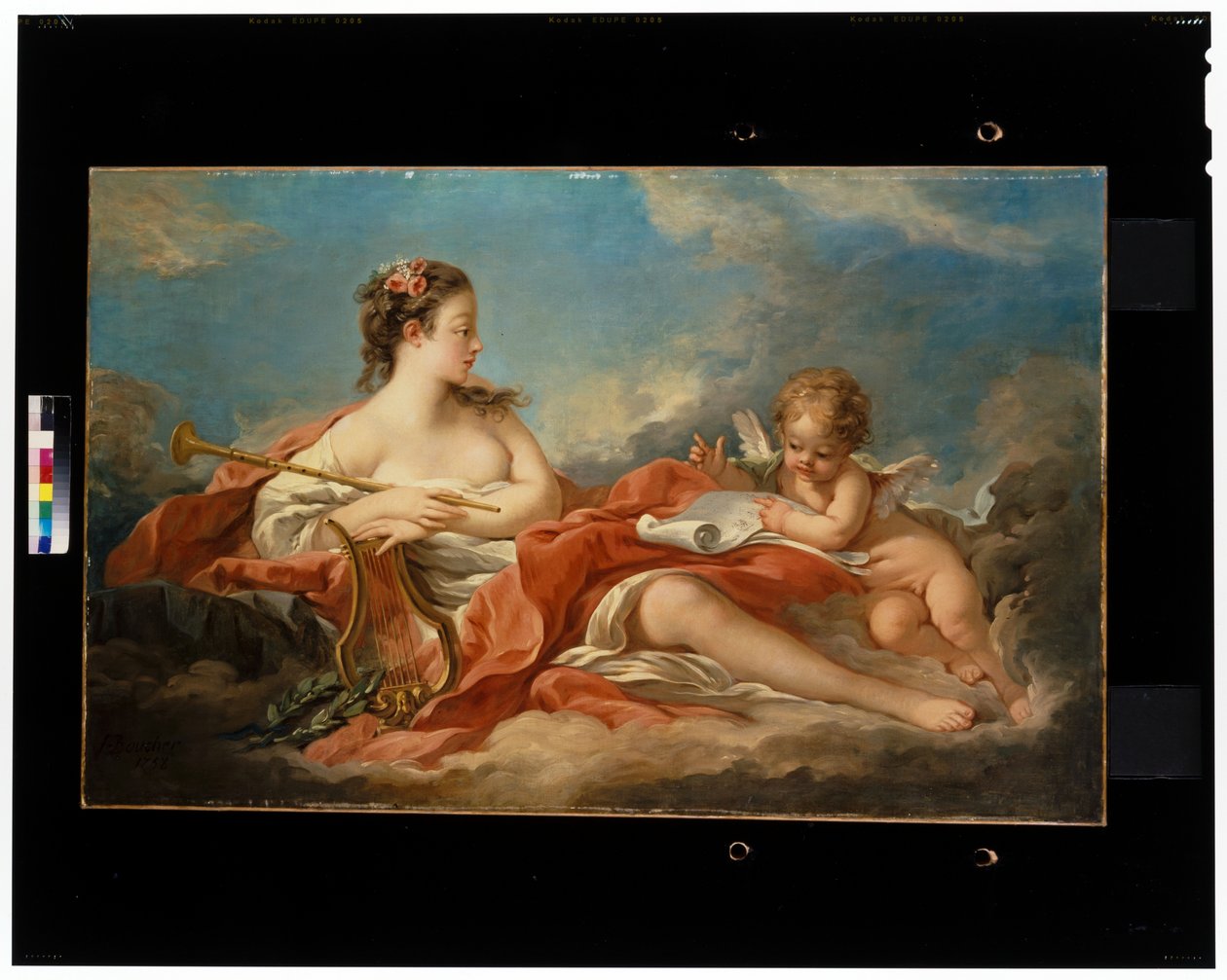 Muzyka uczy Kupidyna gry na lirze autorstwa François Boucher