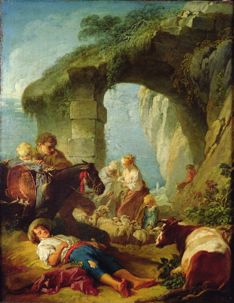 Scena duszpasterska autorstwa François Boucher