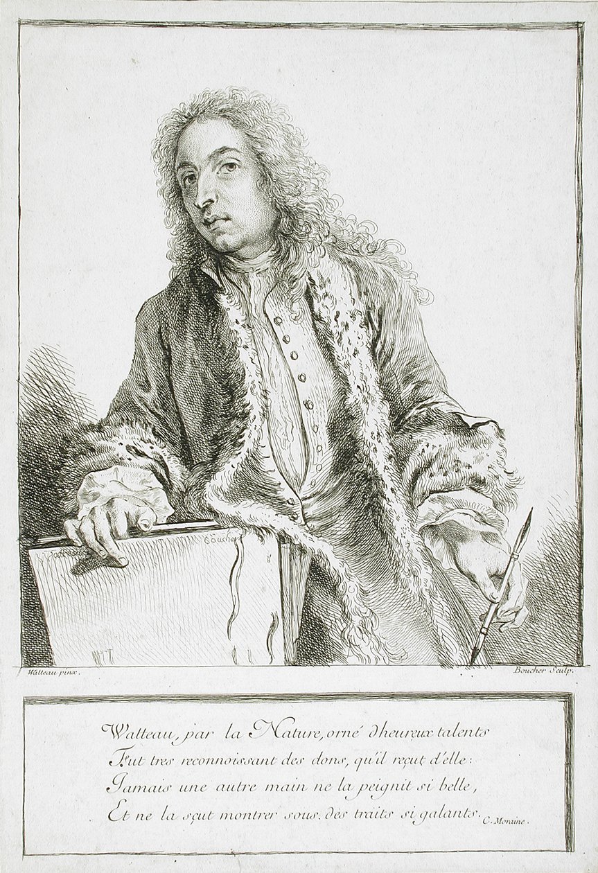 Portret Antoine’a Watteau autorstwa François Boucher