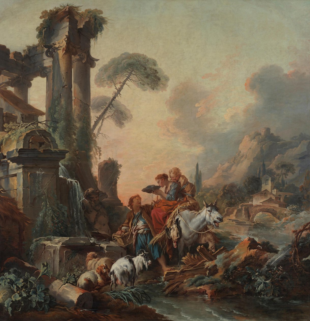 Postój przy studni autorstwa François Boucher