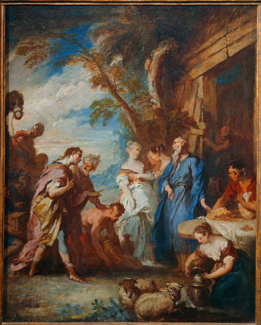 Rebeka otrzymująca prezenty od Abrahama od Eliezera ... autorstwa François Boucher