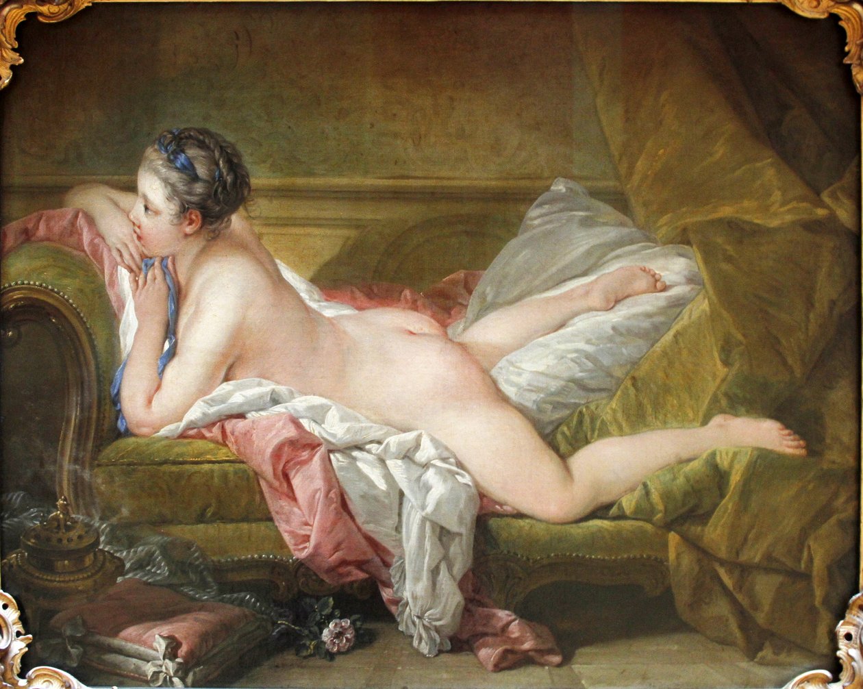 Dziewczyna w pozycji półleżącej autorstwa François Boucher