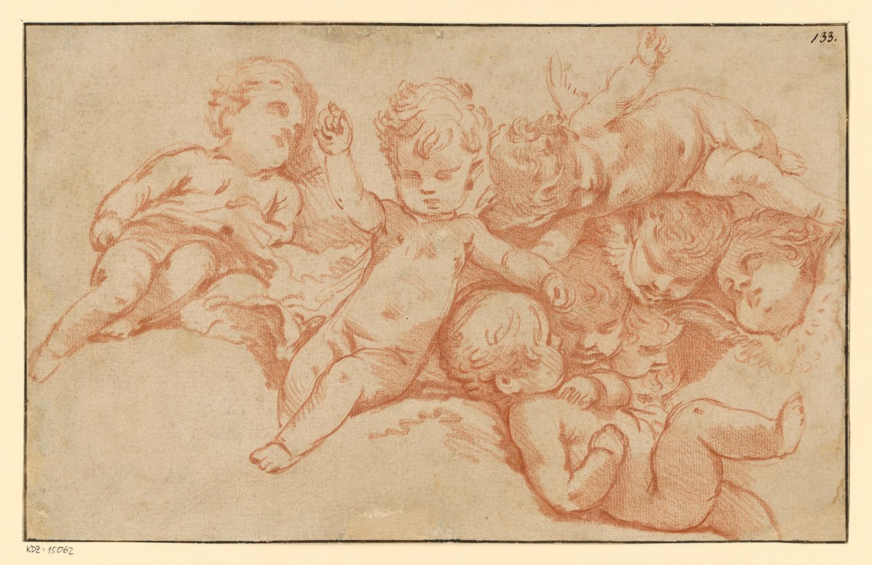 Bawiące się putty (kontrnadruk) autorstwa François Boucher