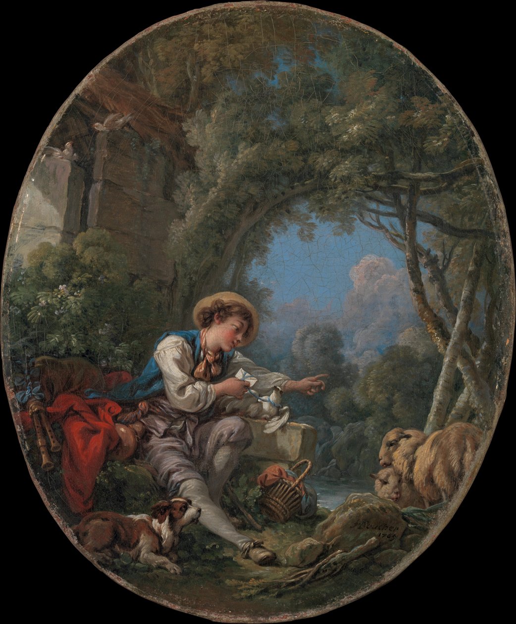 Wysłanie Posłańca autorstwa François Boucher
