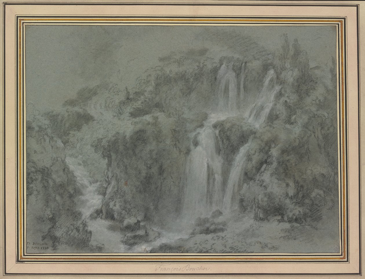 Wodospady w Tivoli autorstwa François Boucher