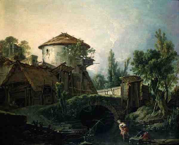 Wiatrak, ok. 1750 (olej na płótnie) autorstwa François Boucher