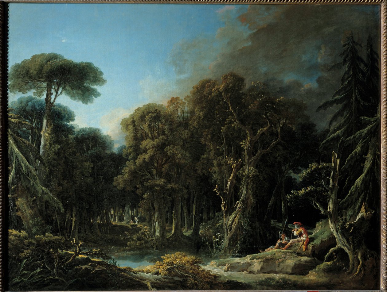Las Obraz Francois Bouchera (1703-1770) 1740 Nd. 1,31x1,63 m² autorstwa François Boucher