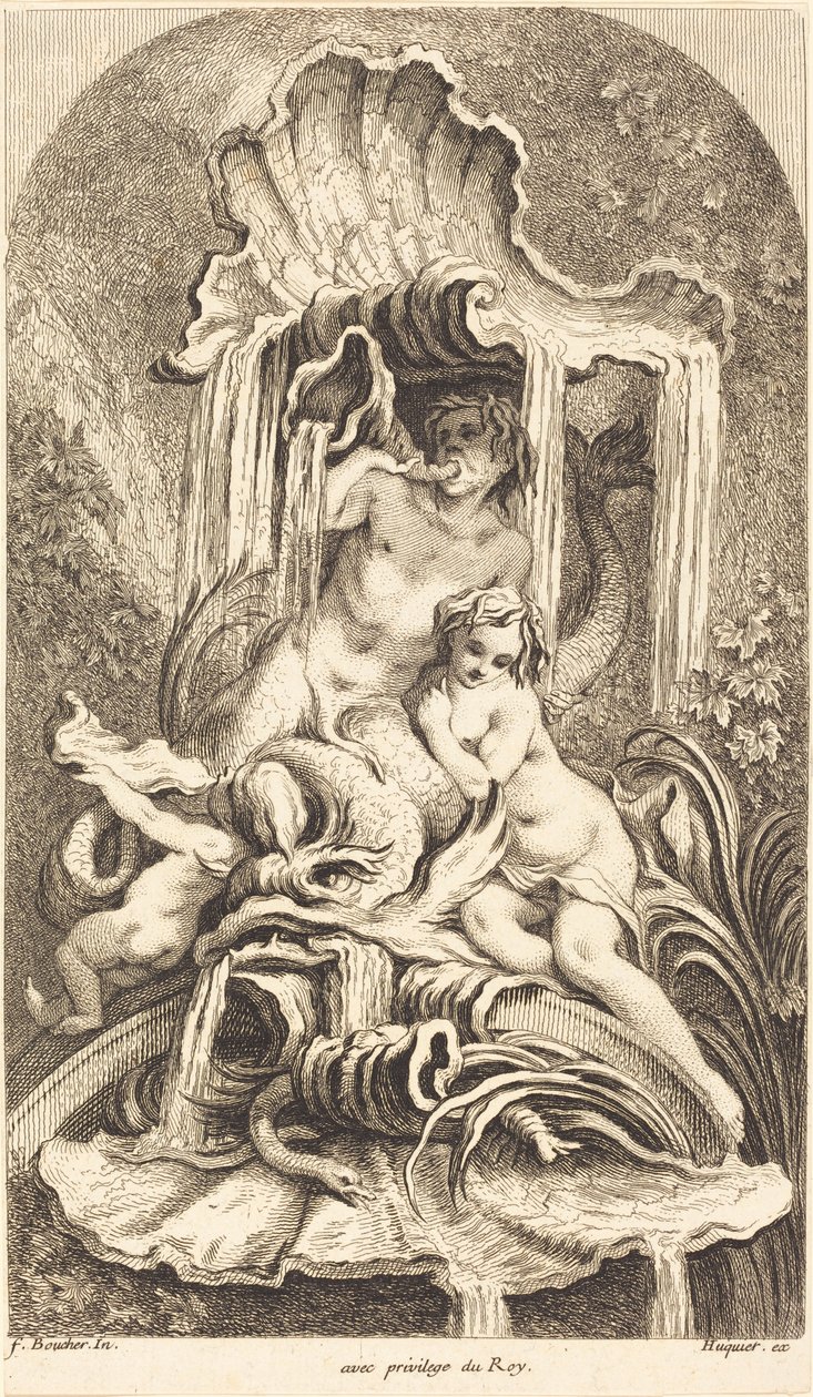 Tryton i nimfa autorstwa François Boucher