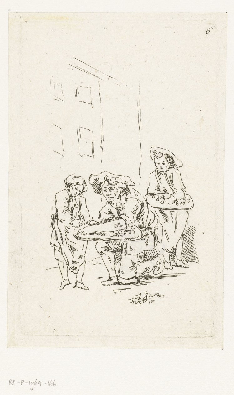 Dwóch sprzedawców ulicznych autorstwa François Boucher