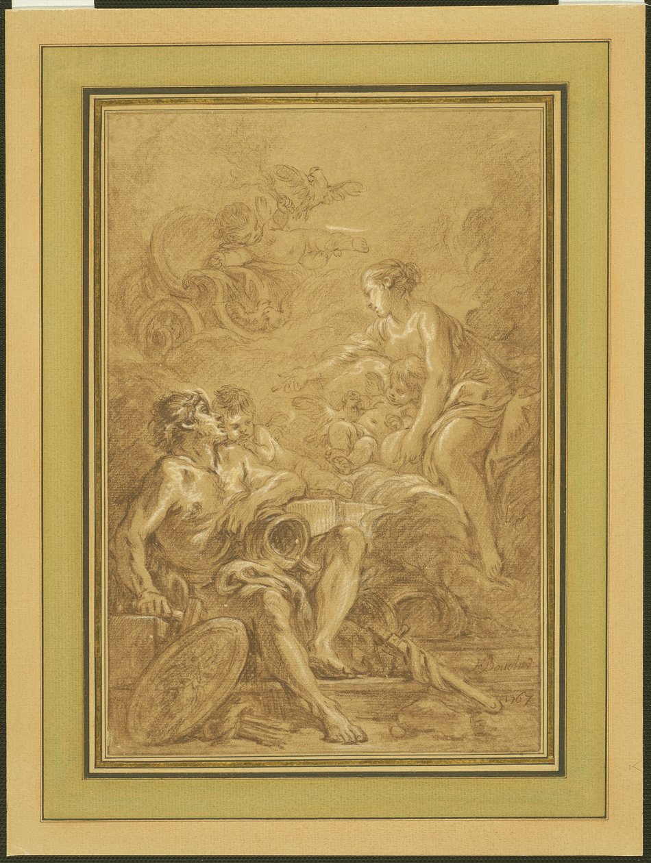 Wenus rozkazująca Wulkanowi przygotować broń dla Eneasza autorstwa François Boucher