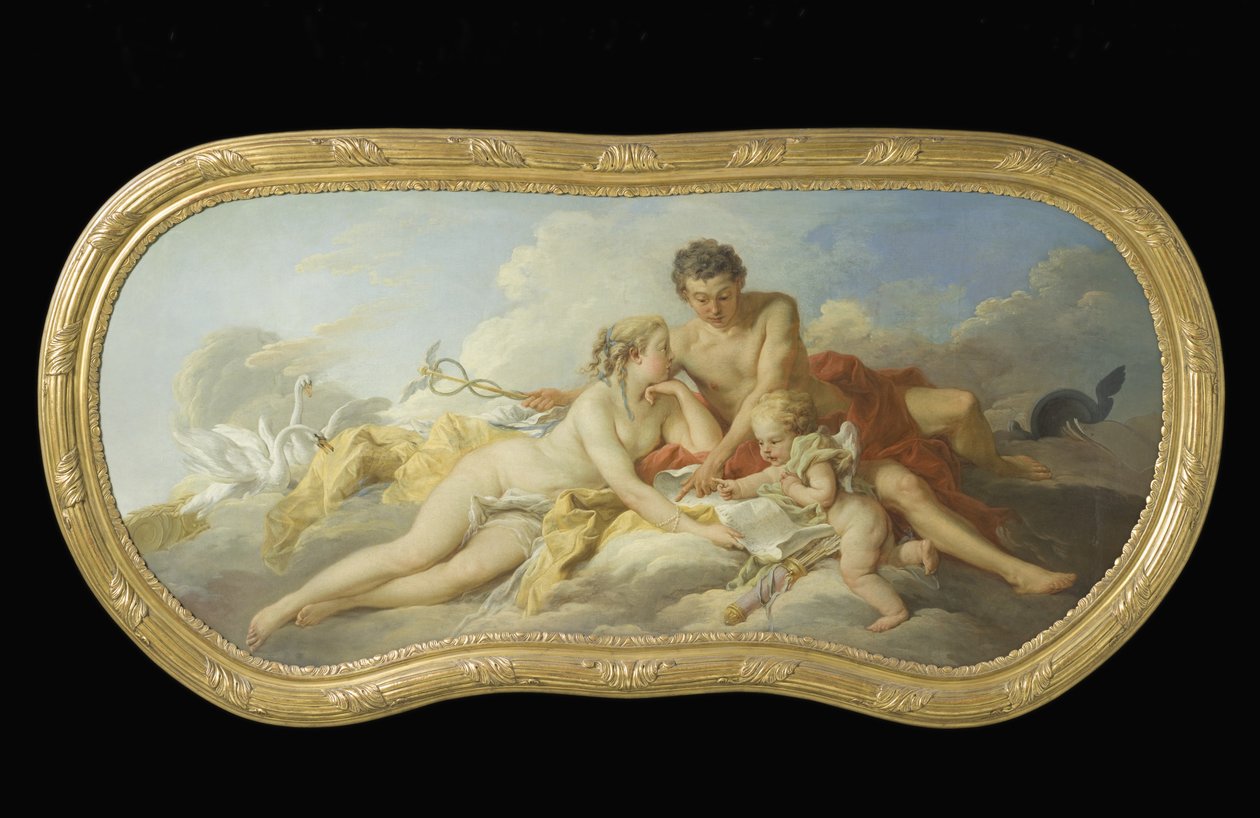 Wenus i Merkury udzielają wskazówek Kupidynowi autorstwa François Boucher