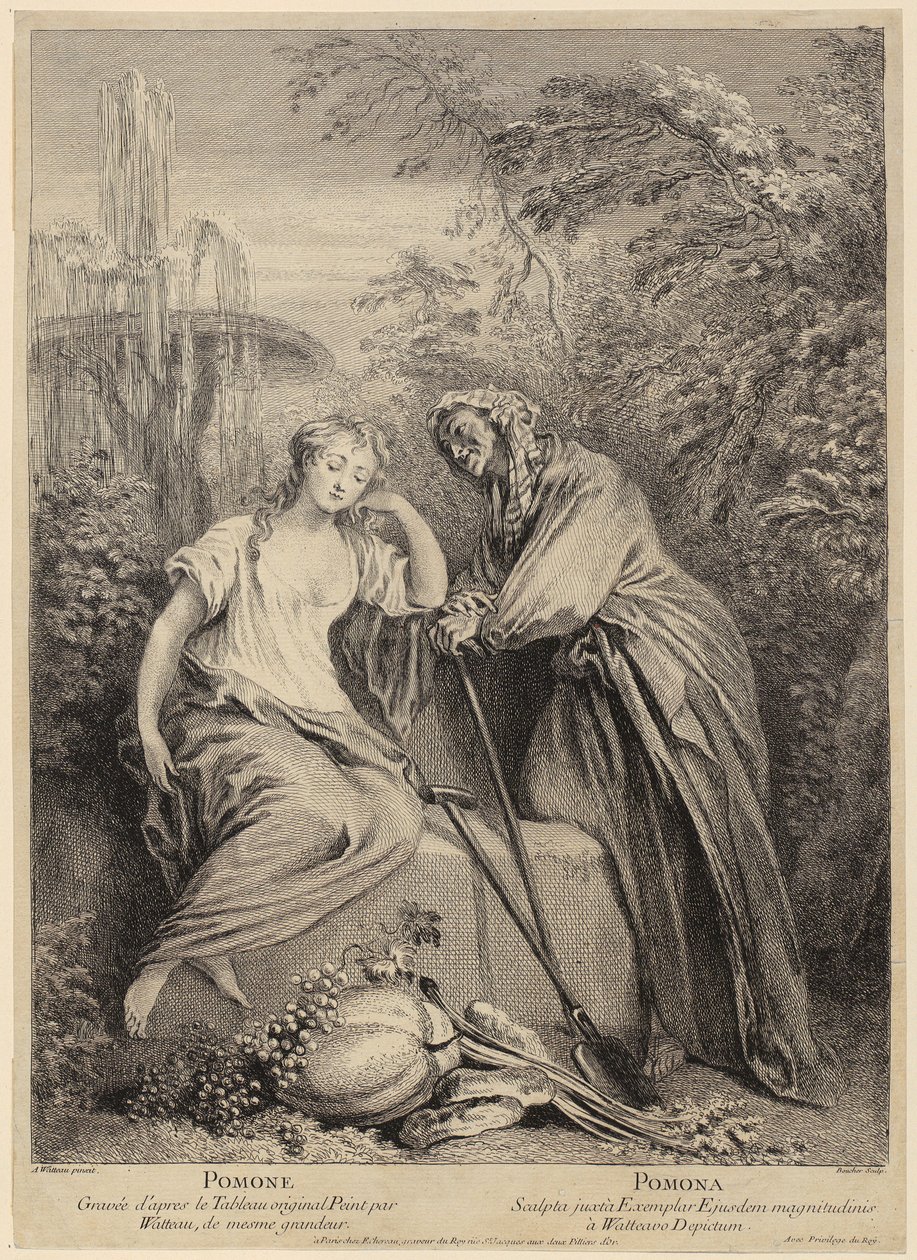 Vertumnus i Pomona autorstwa François Boucher