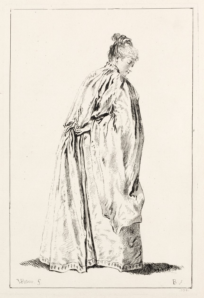 Kobieta stojąca autorstwa François Boucher