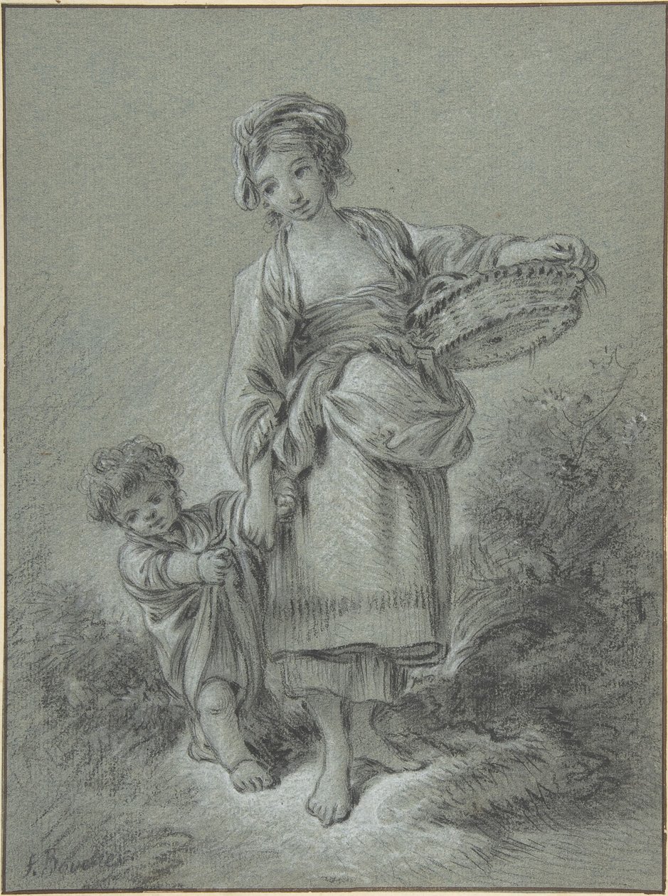 Kobieta i chłopiec autorstwa François Boucher